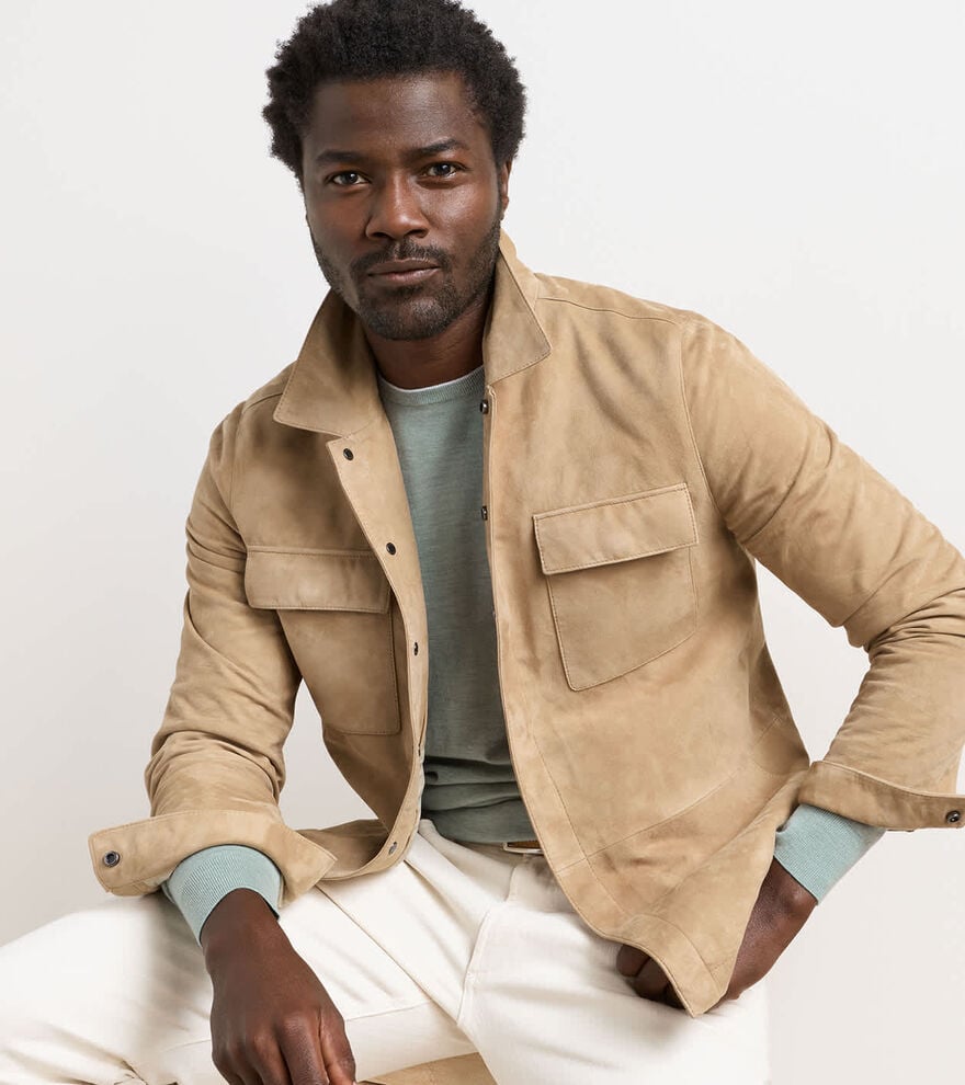Featherweight Suede Shirt Jacket image number 5