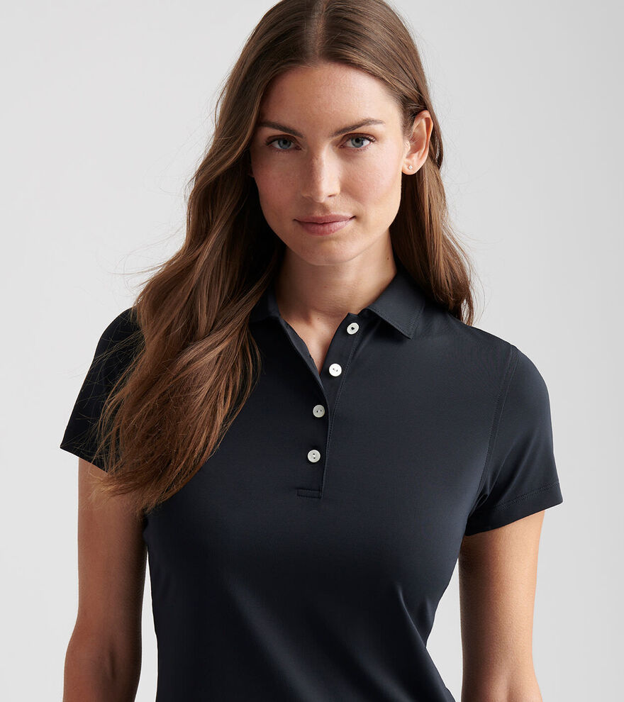 Women's Short Sleeve Button Polo - Alternate Image 3