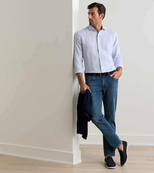 Vintage Washed Five-Pocket Denim - Alternate Image 1