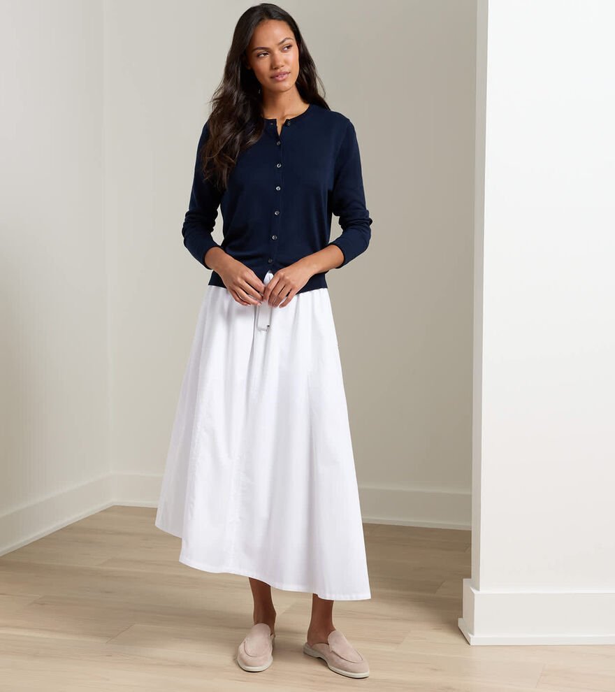 Sylvia Stretch Twill Midi Skirt - Alternate Image 1