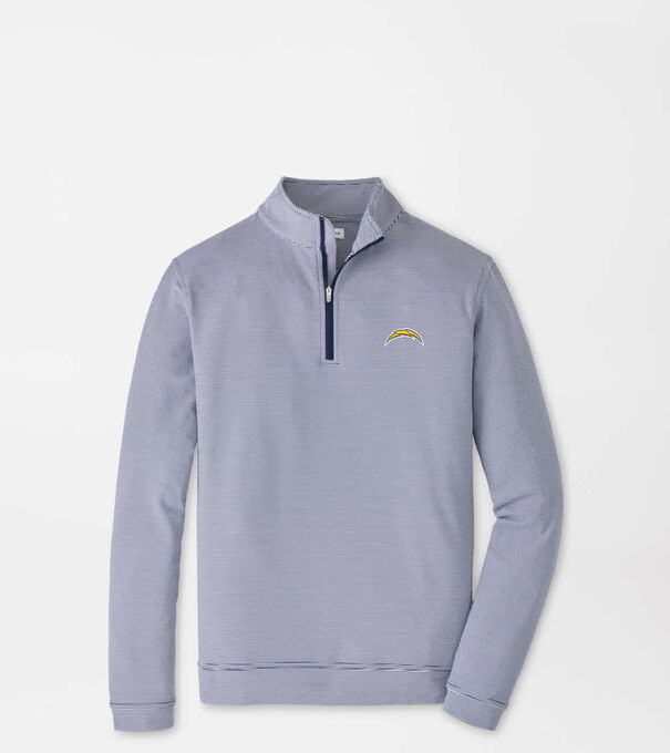 Los Angeles Chargers Perth Sugar Stripe Performance Quarter-Zip