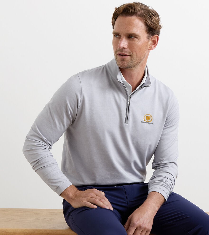 16th Presidents Cup Albatross Cotton-Blend Piqu&eacute; Quarter-Zip image number 2