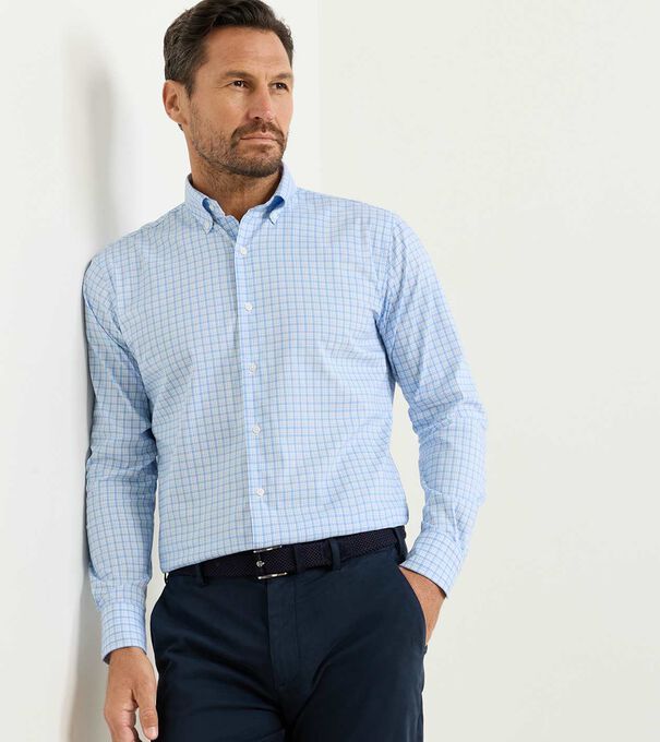 Calvin Crown Lite Cotton-Stretch Sport Shirt - Alternate Image 1