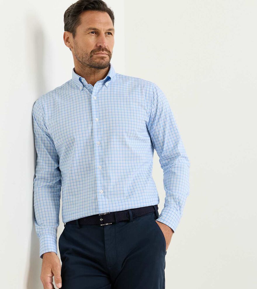 Calvin Crown Lite Cotton-Stretch Sport Shirt - Alternate Image 1