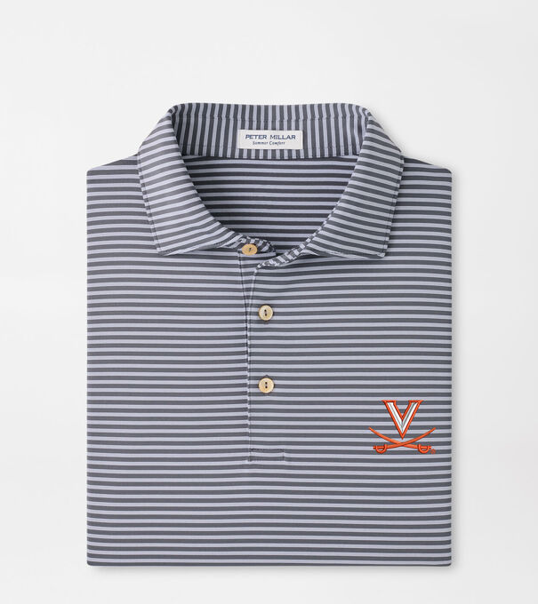 Virginia Tiebreaker Performance Jersey Stripe Polo