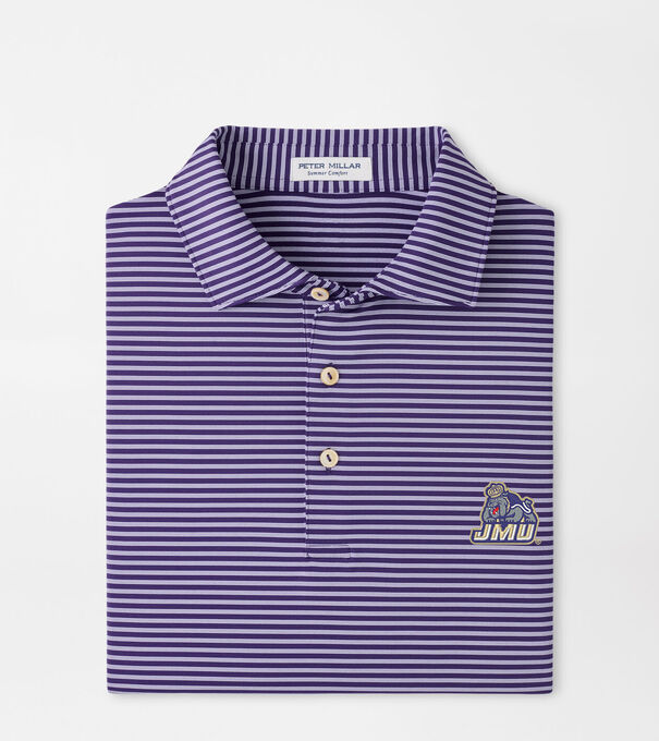 James Madison University Tiebreaker Performance Jersey Stripe Polo
