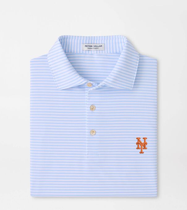 New York Mets Tiebreaker Performance Jersey Stripe Polo