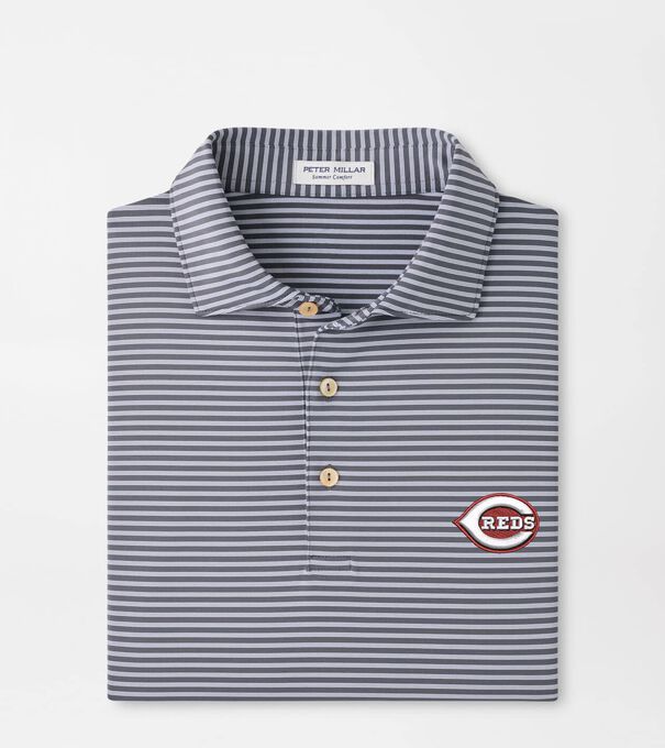Cincinnati Reds Tiebreaker Performance Jersey Stripe Polo