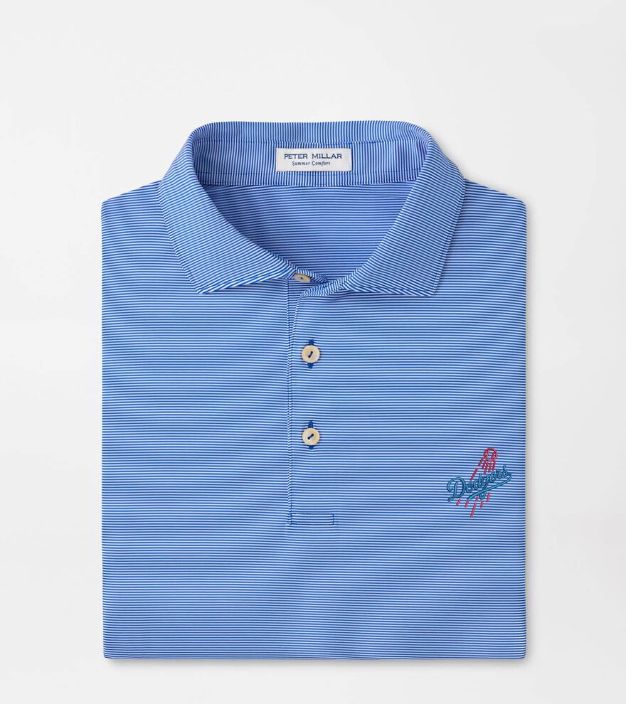 Cooperstown Los Angeles Dodgers Jubilee Stripe Performance Polo