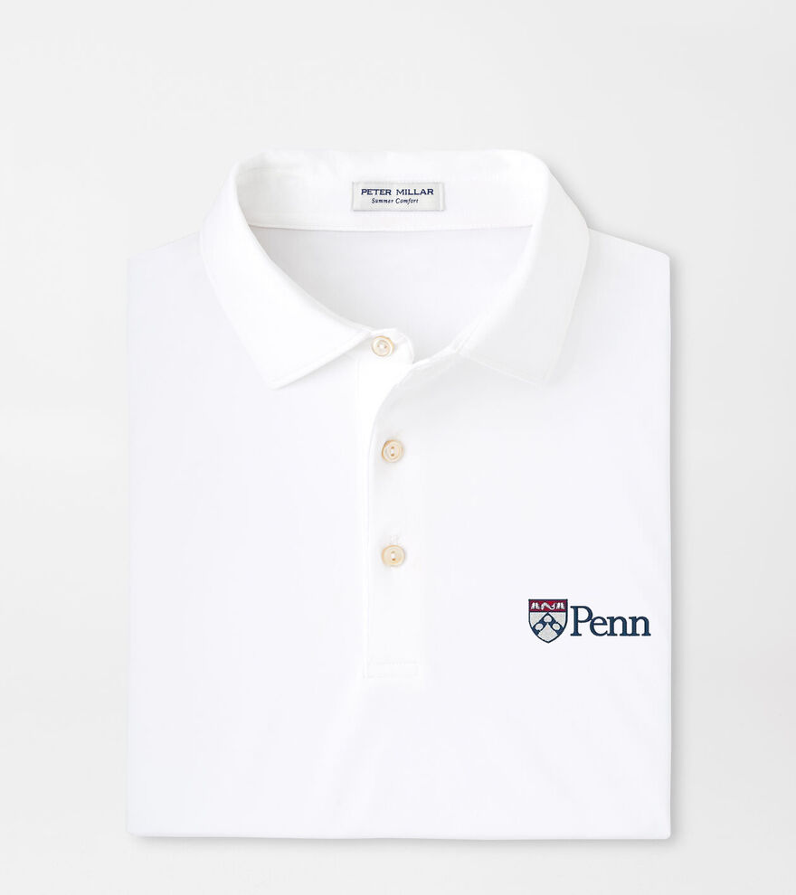 UPenn Solid Performance Jersey Polo image number 1