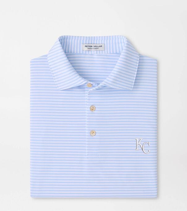 Kansas City Royals Tiebreaker Performance Jersey Stripe Polo