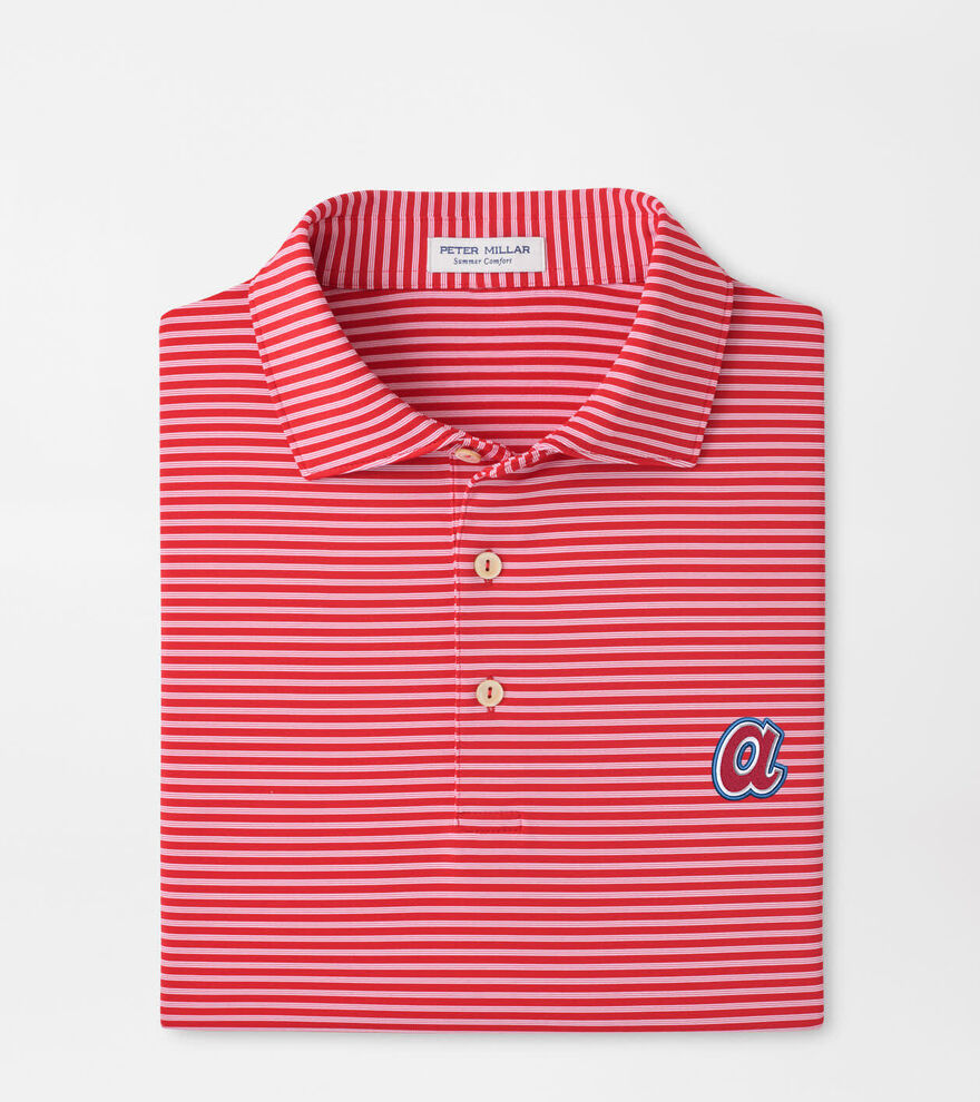 Cooperstown Atlanta Braves Tiebreaker Performance Jersey Stripe Polo