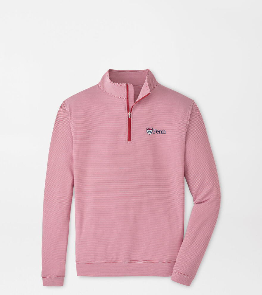 UPenn Perth Sugar Stripe Performance Quarter-Zip image number 1