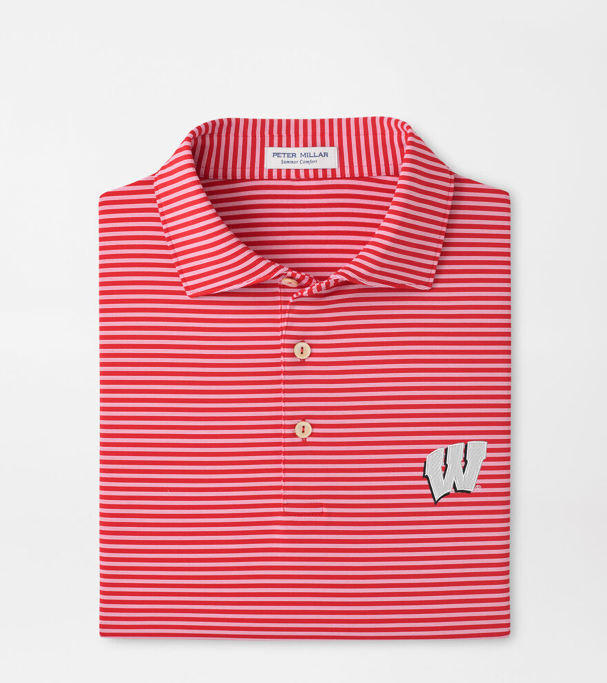 Wisconsin Tiebreaker Performance Jersey Stripe Polo image number 1