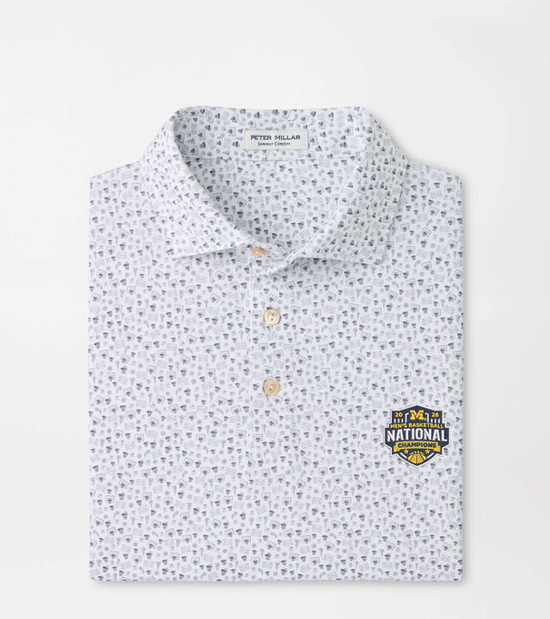 Michigan National Champion Buzzer Beater Performance Jersey Polo