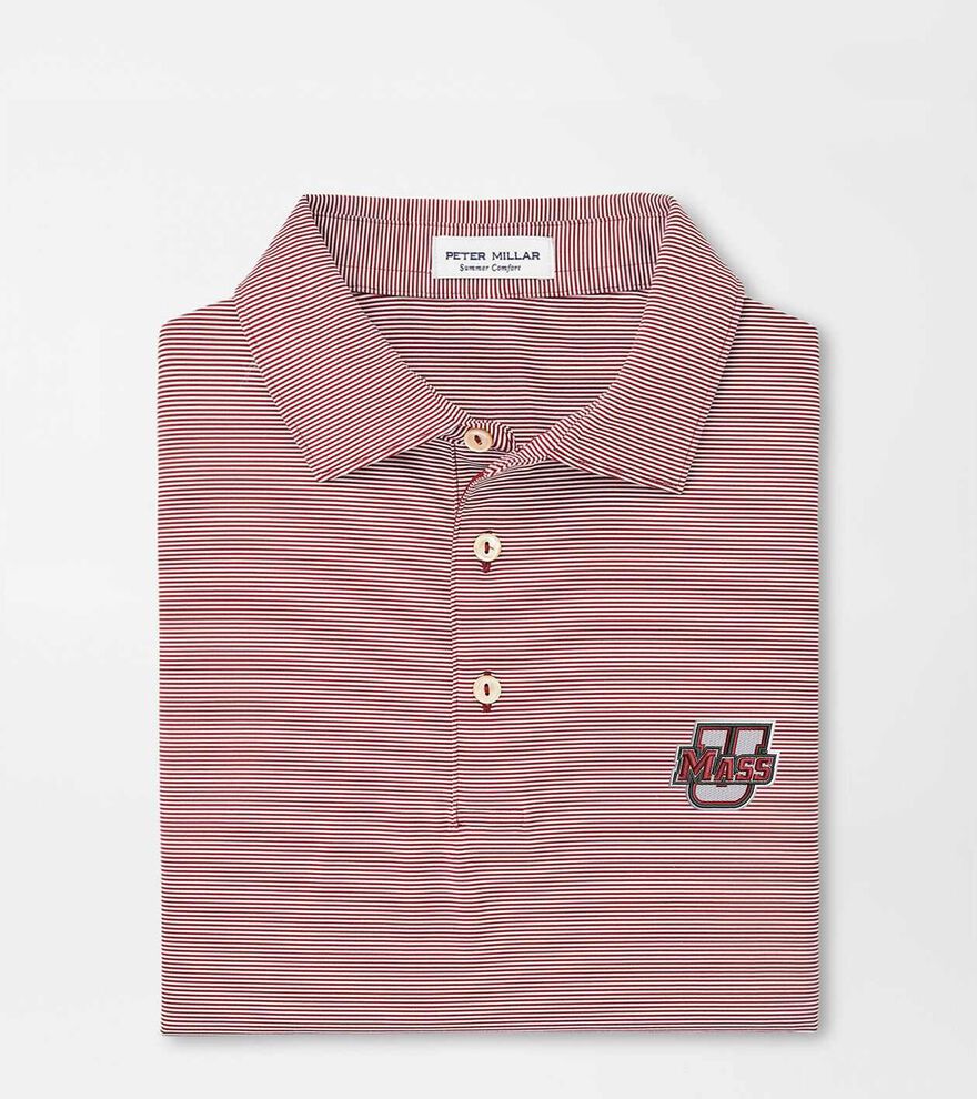 UMass Jubilee Stripe Performance Polo