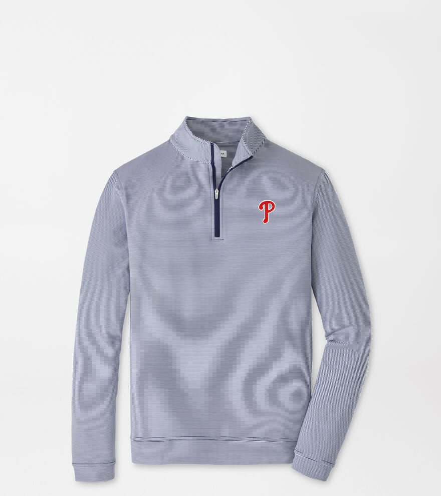 Philadelphia Phillies Perth Sugar Stripe Performance Quarter-Zip image number 1