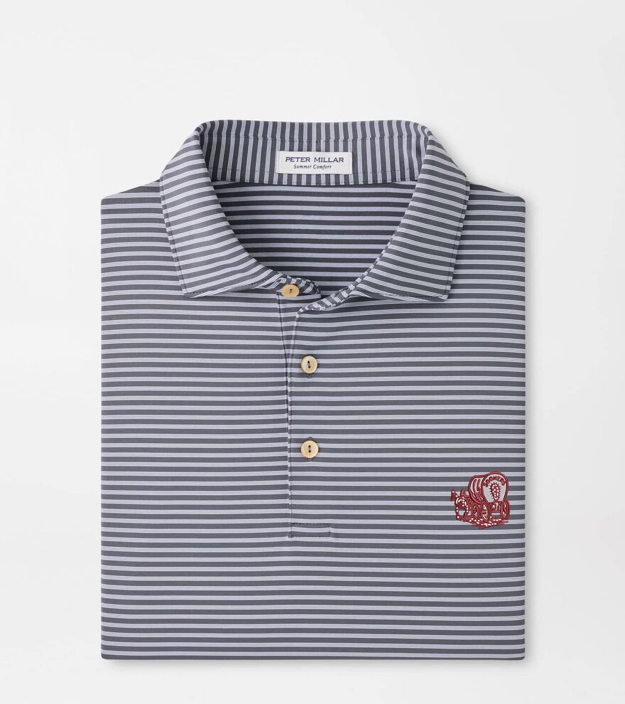 Oklahoma Vault Tiebreaker Performance Jersey Stripe Polo