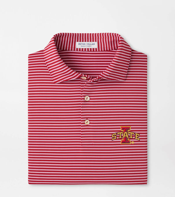 Iowa State Tiebreaker Performance Jersey Stripe Polo