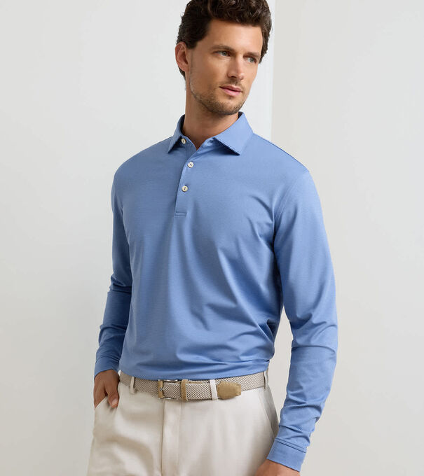 Jubilee Long-Sleeve Performance Jersey Polo - Alternate Image 1
