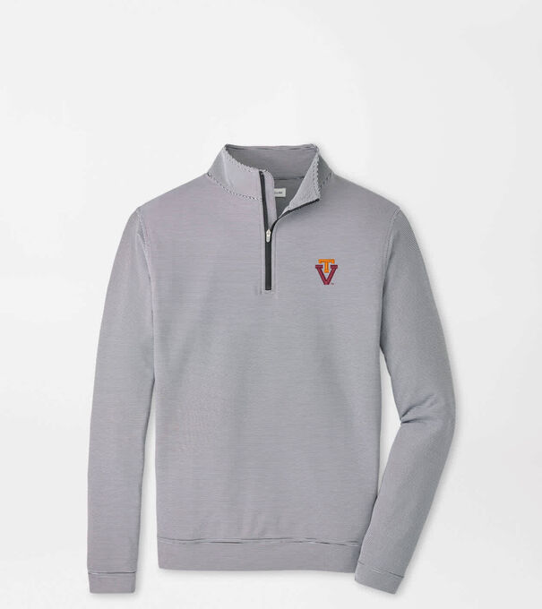 Virginia Tech Vault Perth Mini-Stripe Performance Pullover