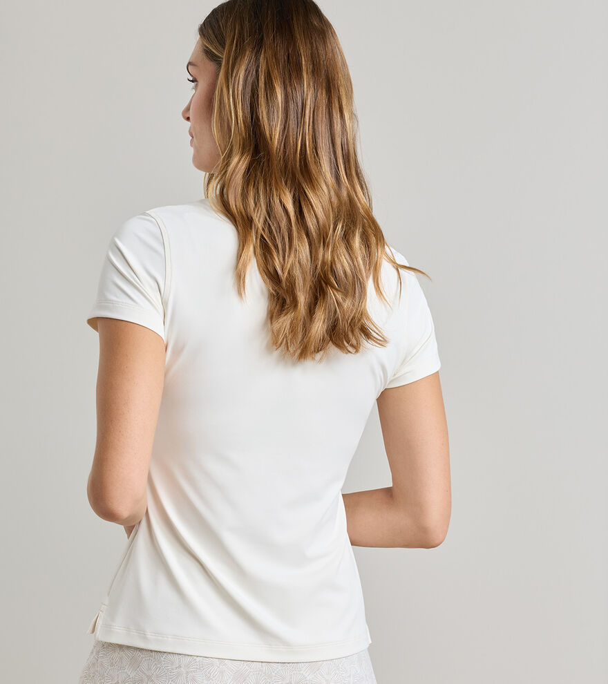 Keswick Zip Neck Short Sleeve Polo image number 3