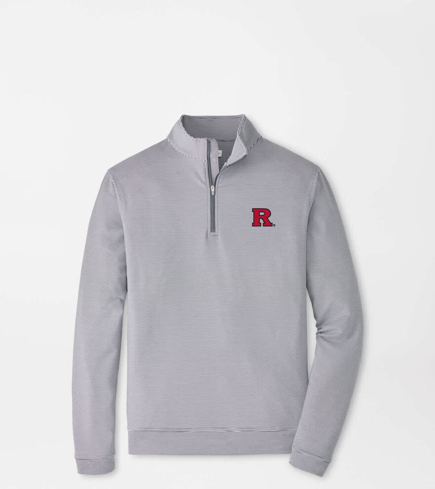Rutgers Perth Sugar Stripe Performance Quarter-Zip image number 1
