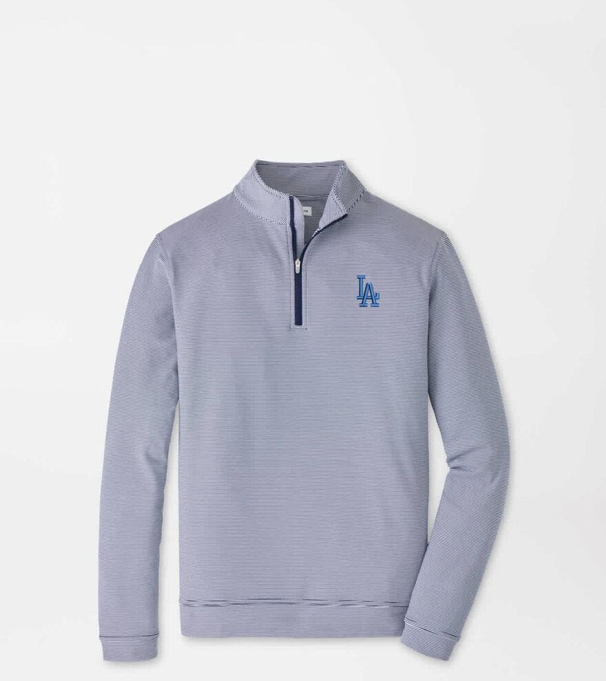 Los Angeles Dodgers Perth Sugar Stripe Performance Quarter-Zip