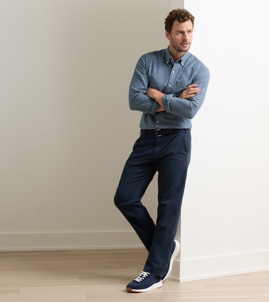 Signature Sateen Flat Front Trouser image number 2