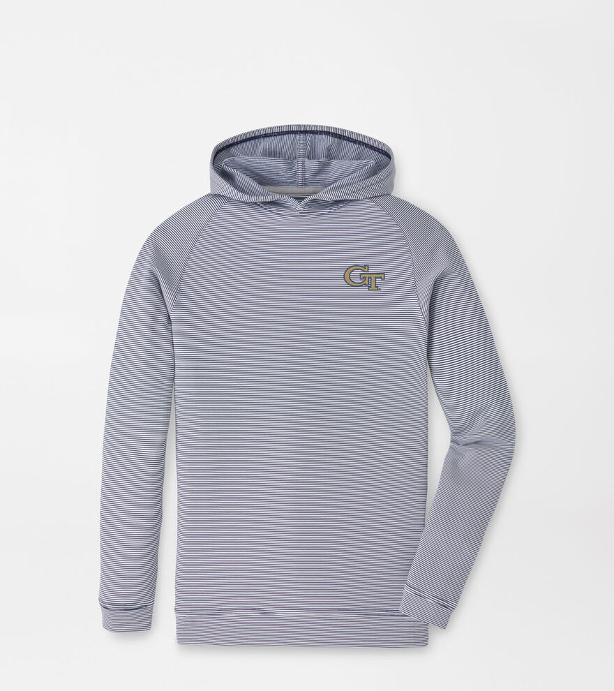 Georgia Tech Pine Youth Sugar Stripe Performance Hoodie image number 1