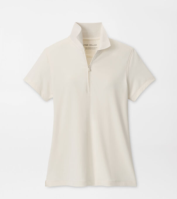 Keswick Zip Neck Short Sleeve Polo