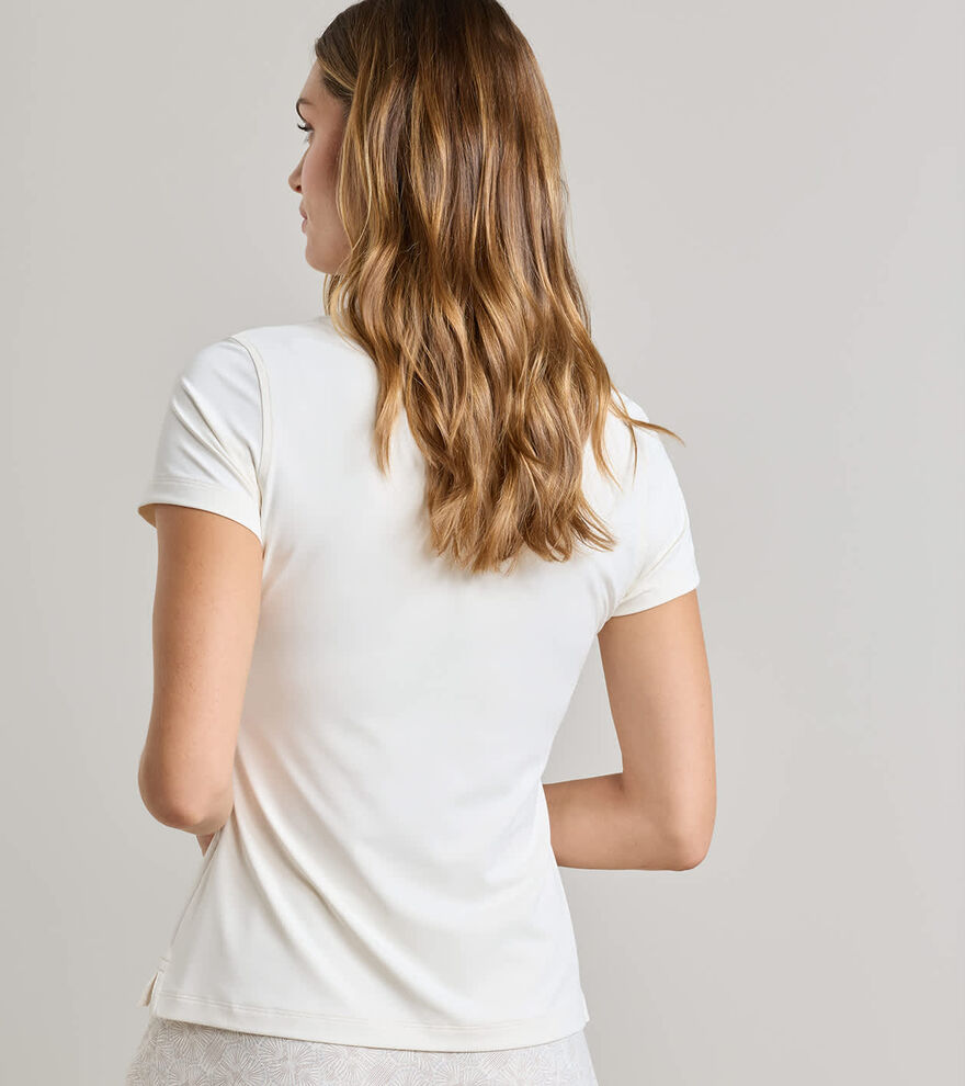 Keswick Zip Neck Short Sleeve Polo - Alternate Image 2