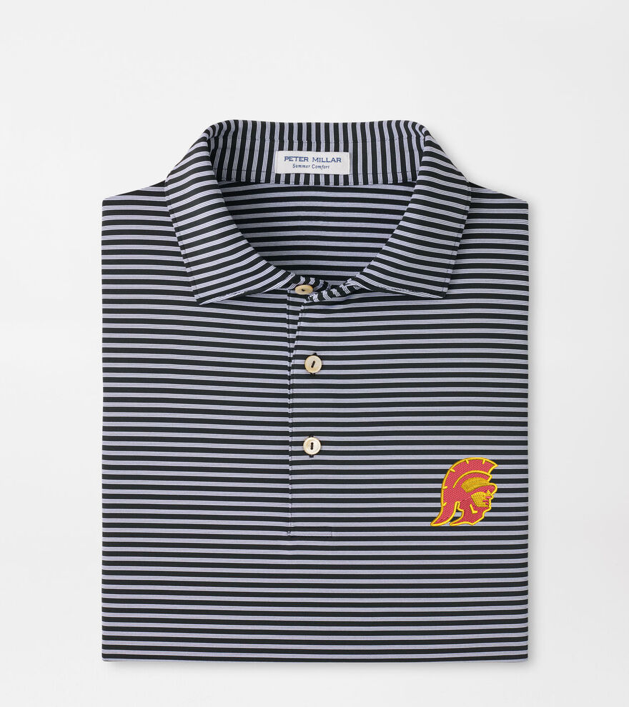 USC Trojan Tiebreaker Performance Jersey Stripe Polo image number 1