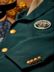 Closeup of Green Peter Millar Walker Cup Blazer