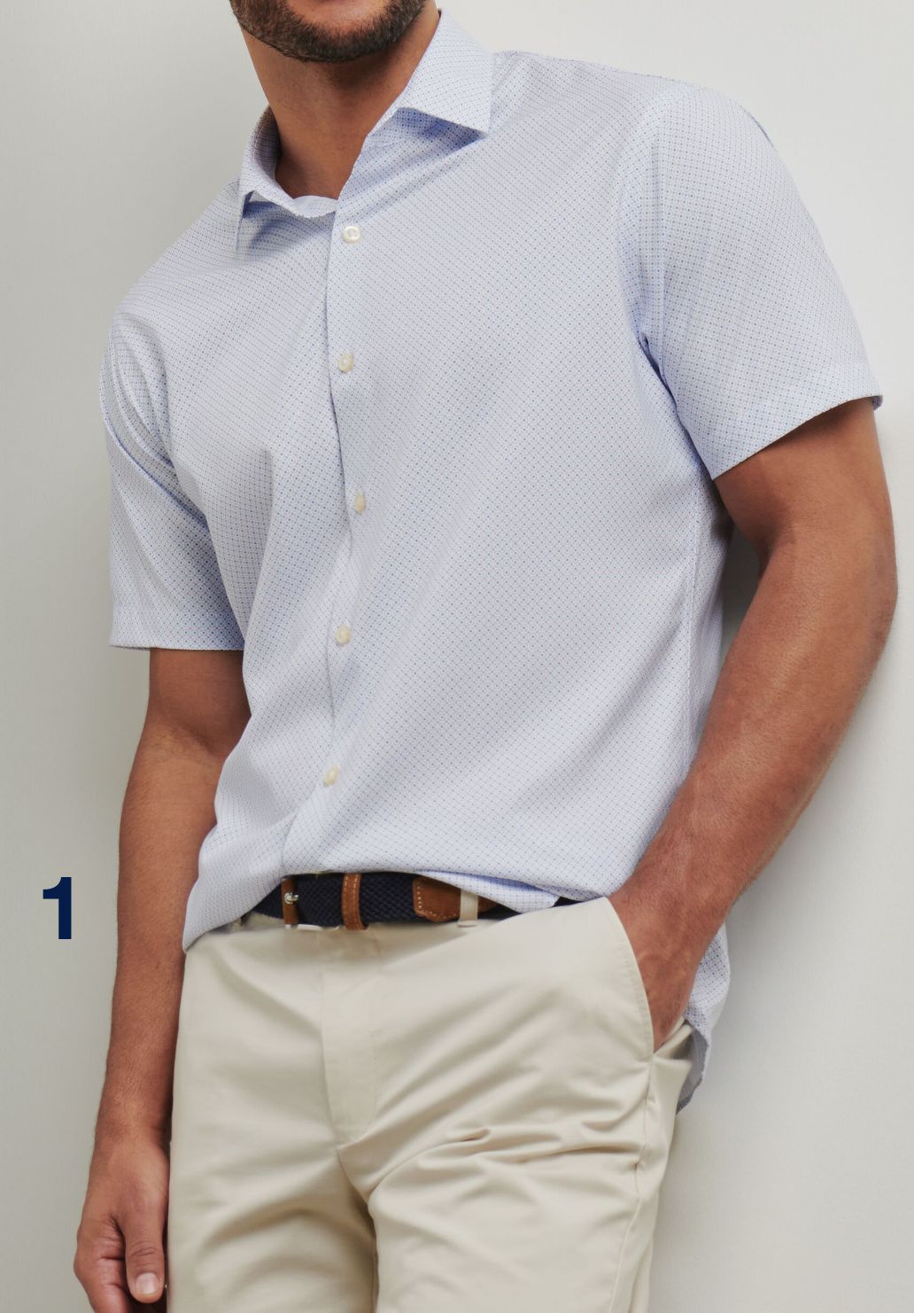 Short Sleeve Sport Shirt Fit Model