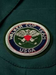Closeup of Green Peter Millar Walker Cup Blazer